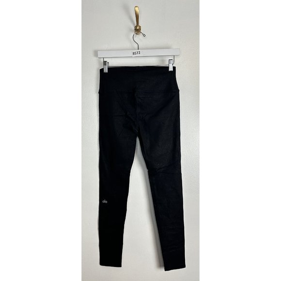 ALO YOGA High Waist AIrbrush Legging in Black Glossy Size Medium - Picture 7 of 7